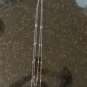 Express Silver Beaded Necklace